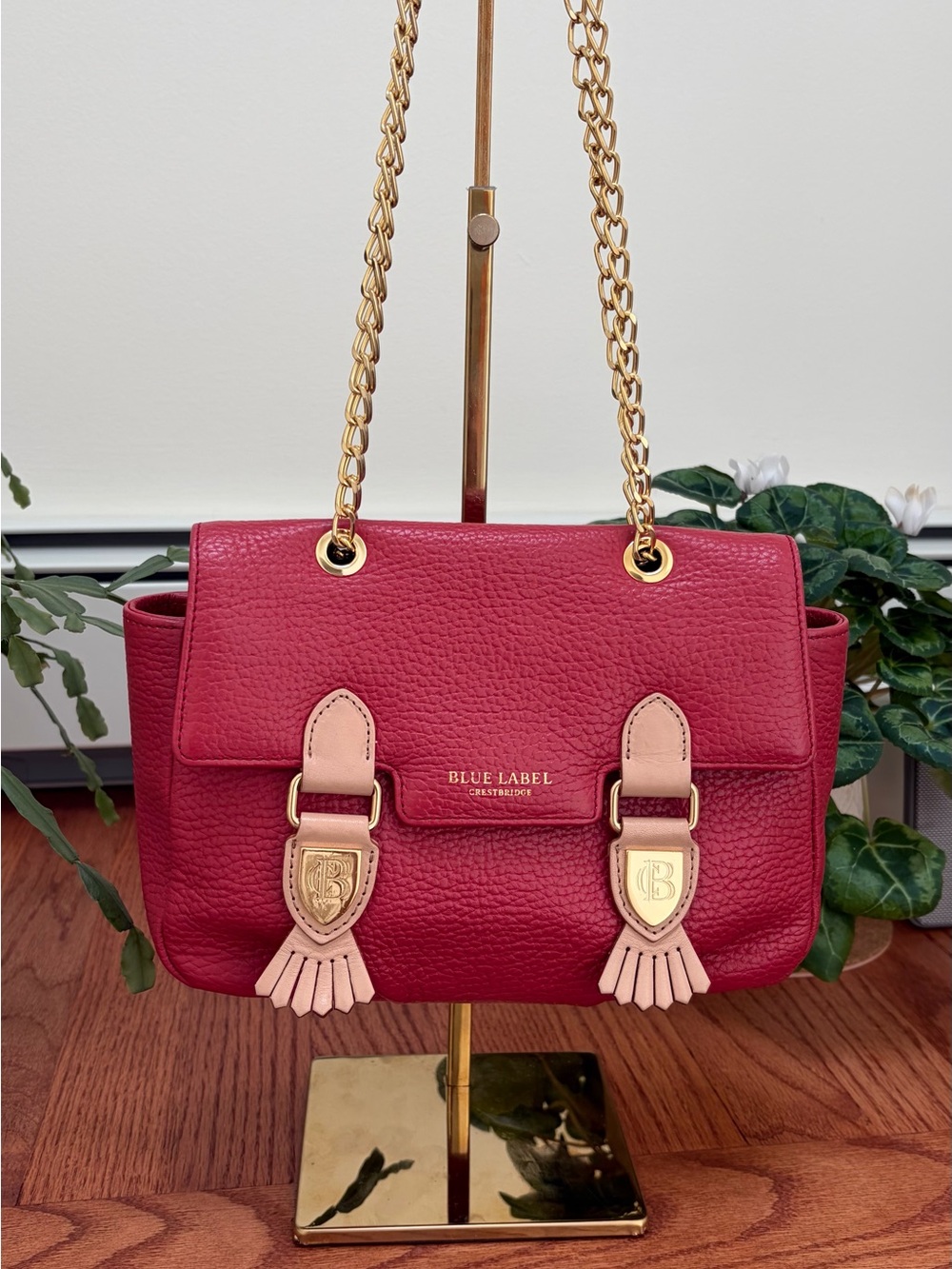 Blue Label Crestbridge/Burberry Red Bag - Picture 2 of 16
